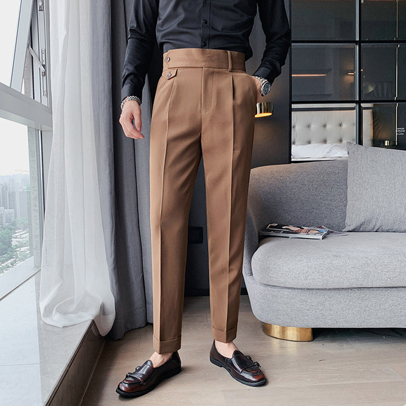 Men Suit Pants Slim Fit Business Suit Pants