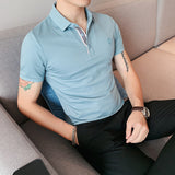 Men Polo Shirts Lapel T-shirt