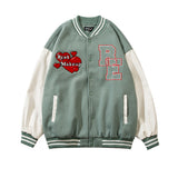 Letterman Jacket Outfit Senior Jackets Varsity Baseball Coat Love Heart Letter Coat Men's Jacket Top