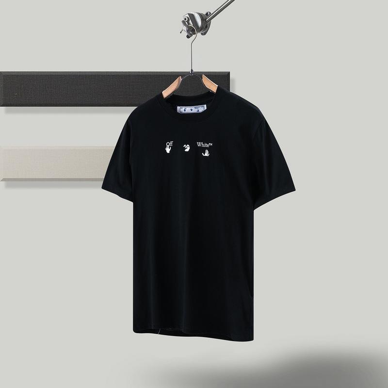Off White T Shirt Ow Men's ShortSleeved Tshirt Cotton Round Neck Loose Owt