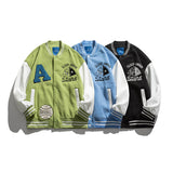 Letterman Jacket Outfit Senior Jackets Varsity Baseball Coat Men's Loose Couple Casual Jacket
