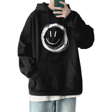 Smiley Face Hoodie Youth Sweater Autumn Loose Men's Coat Autumn Clothing