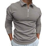 Polo Shirts Striped Long Sleeve Men's Polo Shirt