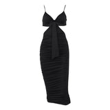 Women Summer Dresses Midi Dress Autumn Women's Sexy Split Strap Midi Dress