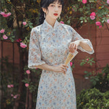 Women cottagecore Dress Vintage Printed Girl Dress Summer