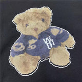 We11done Hoodie Bear round Neck Loose Casual Men and Women round-Neck Pullover