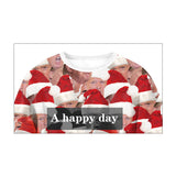 Ugly Christmas Sweater Trump Figure Pattern Christmas Digital Printed round Neck Long Sleeve Sweatshirt Tops