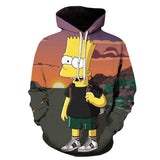 The Simpsons Hoodie 3D Printed Men's Hoodie Anime Leisure Sweatshirt