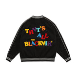 Letterman Jacket Outfit Senior Jackets Varsity Baseball Coat Men's Loose Lapel Jacket Top