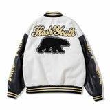 Letterman Jacket Outfit Senior Jackets Varsity Baseball Coat Men's Loose Lapel Baseball Uniform Jacket