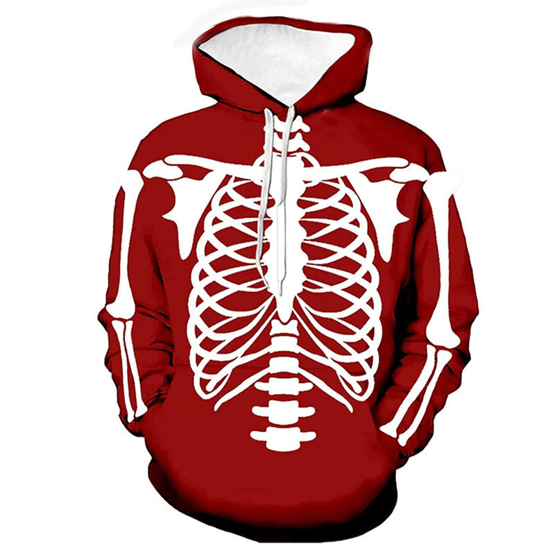 Skull Hoodie Skull Bones Clothing 3D Digital Printing Hoodie