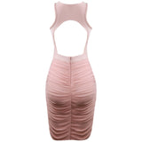 Women Bodycon Dress Summer Mini Short Dress Backless Skinny Sheath Dress Ladies Dress
