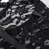 Kesha Black Dress Sexy Slim Lace Sheath See-through Dress