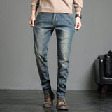 J Shaped Jeans Slim Fit Skinny Trendy Autumn Leisure Stretch Men's Long Pants