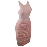 Women Bodycon Dress Summer Mini Short Dress Backless Skinny Sheath Dress Ladies Dress