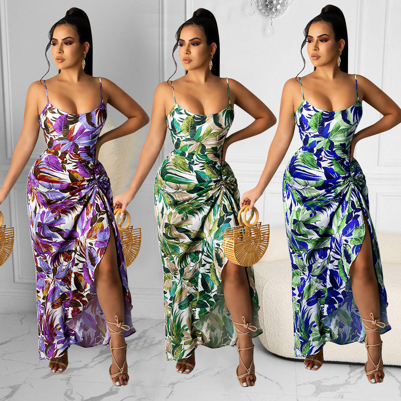 Nina Parker Dresses Sexy Slip Dress Printed Dress