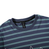 Men T Shitrs Wave Print round Neck Short Sleeve Retro T-shirt
