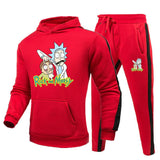 Rick and Morty Tracksuit Pullover Hoodie Sweatshirts Men and Women Sports Hooded Sweater Pants Printing Suit