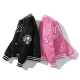 Varsity Jacket Casual Baseball Uniform Embroidered Hip Hop Couple Jacket
