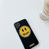 justin b drew phone case Cool Popular Brand Smiley Face Apple 11 Phone Case 12 Pro Max XS/XR Protective Case 8P Men and Women
