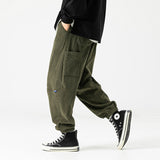 Men Cargo Pants Men's Casual Pants Loose All-Match Stitching