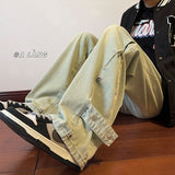 Men Cargo Pants Jeans Men's Autumn and Winter Leisure Workwear Pants Trousers