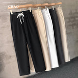 Men Suit Pants Straight Loose Casual Pants