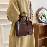 The Teacher Tote Autumn Student Casual Women's Bags Bucket Bag Vertical Crossbody Shoulder Bag Simple Handbag