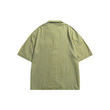 Man Summer T Shirt Contrast Color Stripes