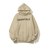 Fog Fear Of God Essentials Hoodie Tops Autumn and Winter Double Line ThreeDimensional Letter Print Sweatshirt Hoodie Men and Women FleeceLined Fear Of God