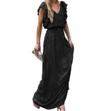 Women Bohemian Dress Women's Summer Sleeveless Printed Dress