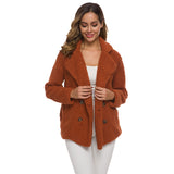 Women Sherpa Jacket Autumn Winter Berber Fleece Thick Women's Clothes Sweater Lamb Wool Coat