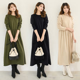 Work Dresses for Teachers Loose Pullover Dress Long Sleeve Dress Autumn and Winter