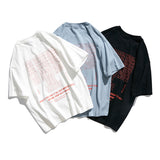 Hip Hop Letter Print Short-Sleeve T-shirt Men 'S Summer Pure Cotton Half Sleeve Student Leisure