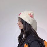 Yankee and Dogers Winter Hat Autumn Woolen Cap Men and Women Embroidery Knitted Hat