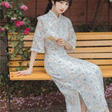 Women cottagecore Dress Vintage Printed Girl Dress Summer