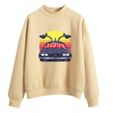 Back to the Future Costume Autumn and Winter Couple Wear Cartoon Printed Loose Sweatshirt