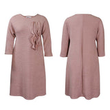 Mariah Carey See through Dress Solid Color Pleated Loose Dress