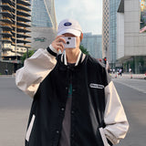 Letterman Jacket Outfit Senior Jackets Varsity Baseball Coat Men's Spring and Autumn Loose Large Size Casual Jacket