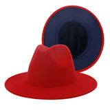 Walter White Fedora Two-Tone Woolen Hat Double-Sided Felt Hat Autumn and Winter Assorted Colors Retro