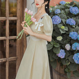 Women Cottagecore Dress Summer Vintage Dress