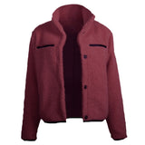 Women Sherpa Jacket Autumn and Winter Lamb Wool Women's Clothing Fleece Fur Velvet Coat