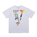 Vlone Rainbow Smiley Face Short Sleeve Men and Women AllMatching Loose HalfSleeve Summer Wear