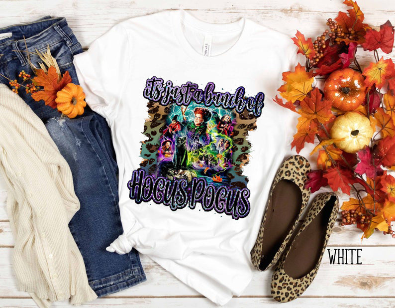 Halloween Costumes Halloween Just a Bunch Witch Pumpkin Printed round Neck T-shirt for Women