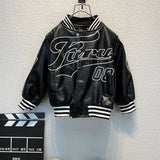 Toddler Boys Jackets Boy's Leather Jacket Coat Spring and Autumn Children