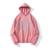 Slogan Graphic Hoodie Autumn and Winter New Fleece-Lined Warm Coat