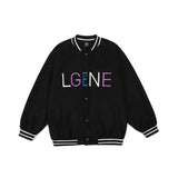 Letterman Jacket Outfit Senior Jackets Varsity Baseball Coat Embroidered Jacket Coat Men's Loose Lapel Sports Baseball Uniform