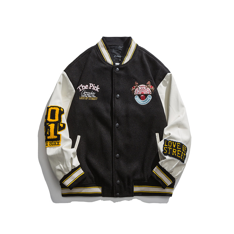 Letterman Jacket Outfit Senior Jackets Varsity Baseball Coat Men's Spring and Autumn Jacket