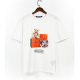 Palm Angels Short Sleeve Men's and Women's High Street Fashionable Palm Angels Angels Bear Letter Printed T-shirt Half Sleeve