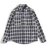 Man Fall Winter Outfis Winter Retro Fashion Brand Plaid Woolen Long Sleeve Shirt Men and Women Coat